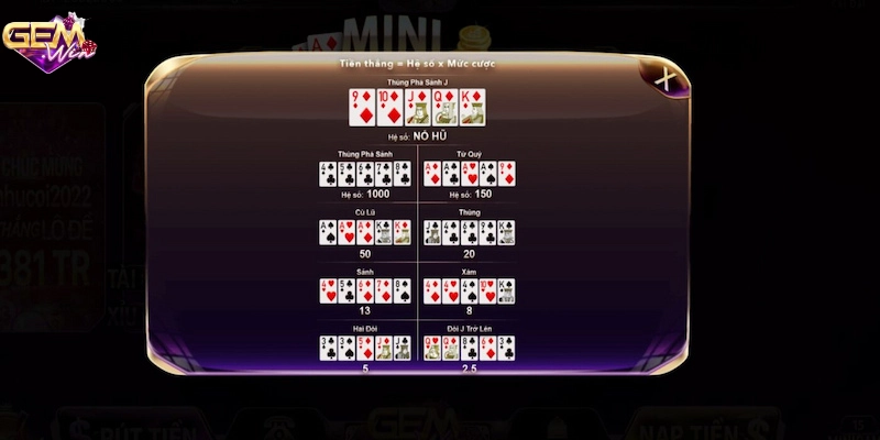 Khám phá các lợi ích chơi Poker khi thử lựa chọn All-in or Fold Poker Gemwin
